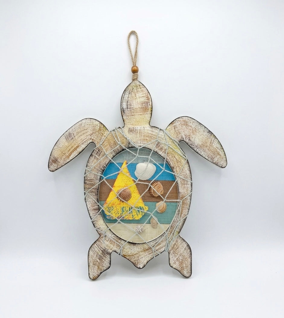 Sailboat Sea Turtle Nautical Wall Art