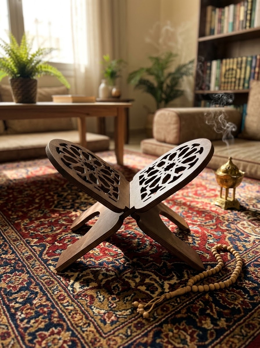 Handcrafted Finnish Plywood Wooden Quran Stand