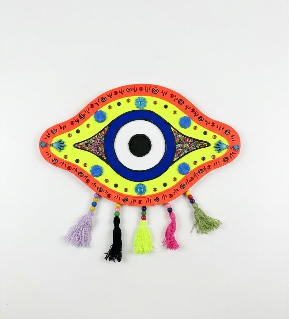 Artisan Hand-Painted Evil Eye Wall Hanging