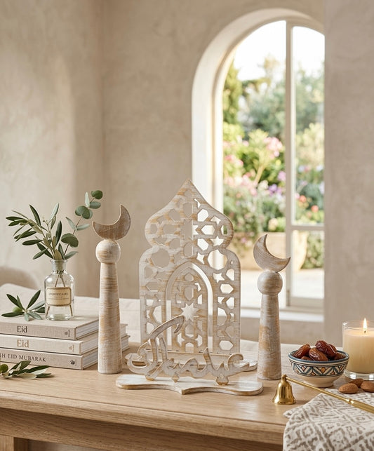 Whitewashed Wooden Eid Set