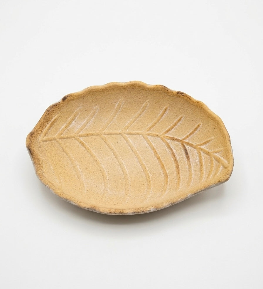 Artisanal Wooden Leaf Platter