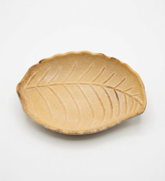 Artisanal Wooden Leaf Platter