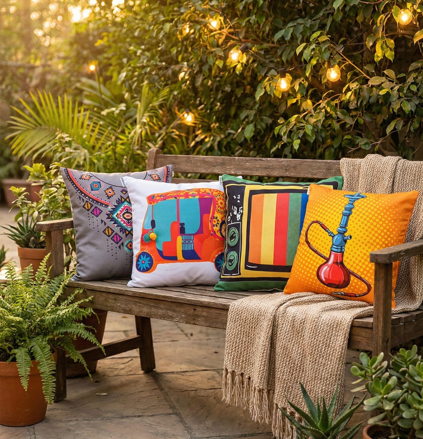 Retro-Inspired Graphic Cushions