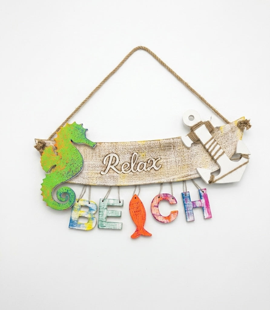 Malika Nautical "Relax" Wall Decor