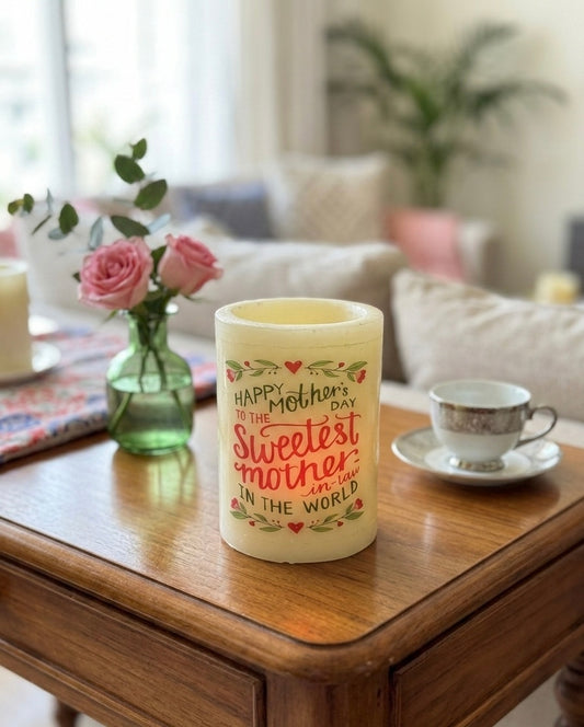 Personalized 13cm Pillar Candle Holder – Multi-Design Tribute for Loved Ones