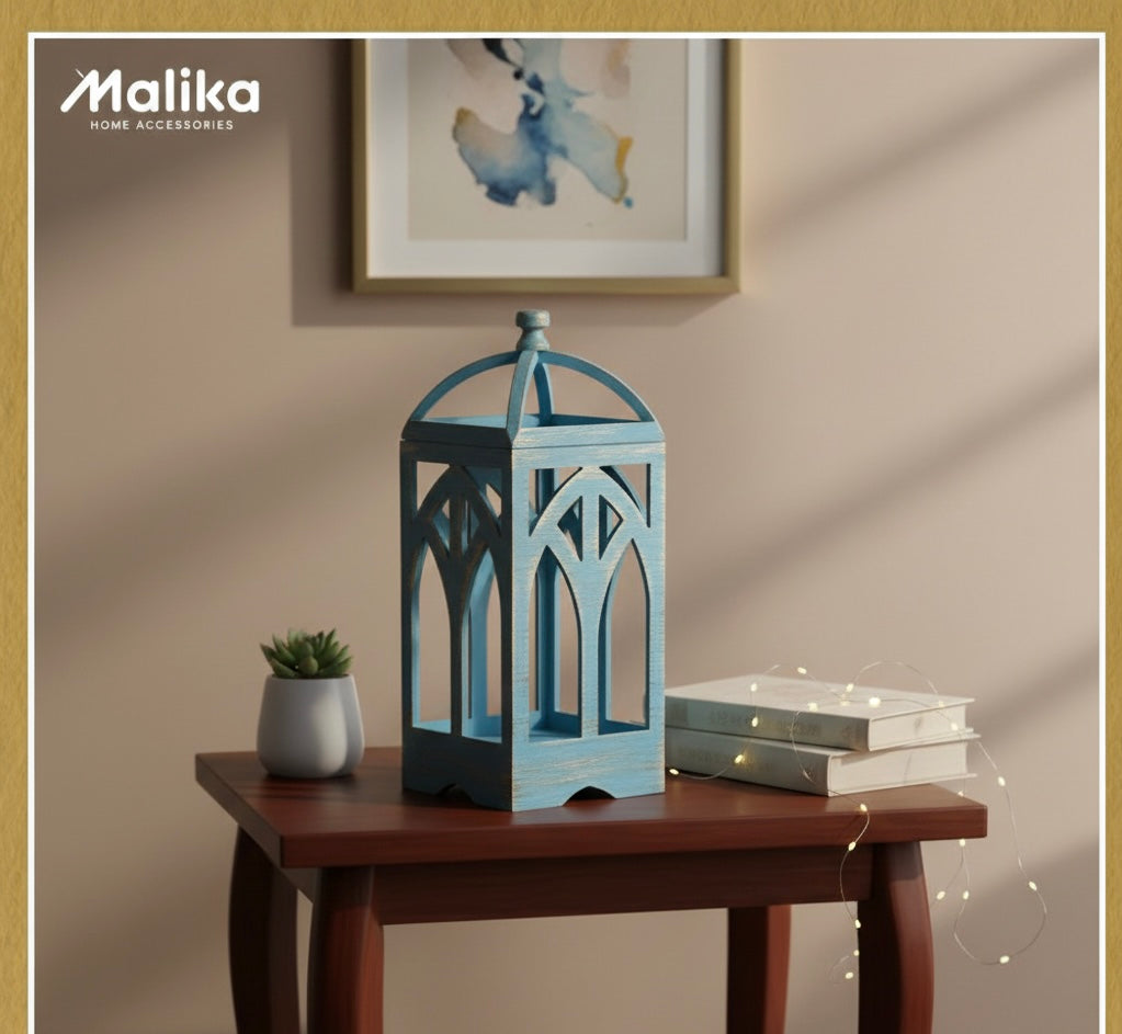 Azure Arched Lantern Decor