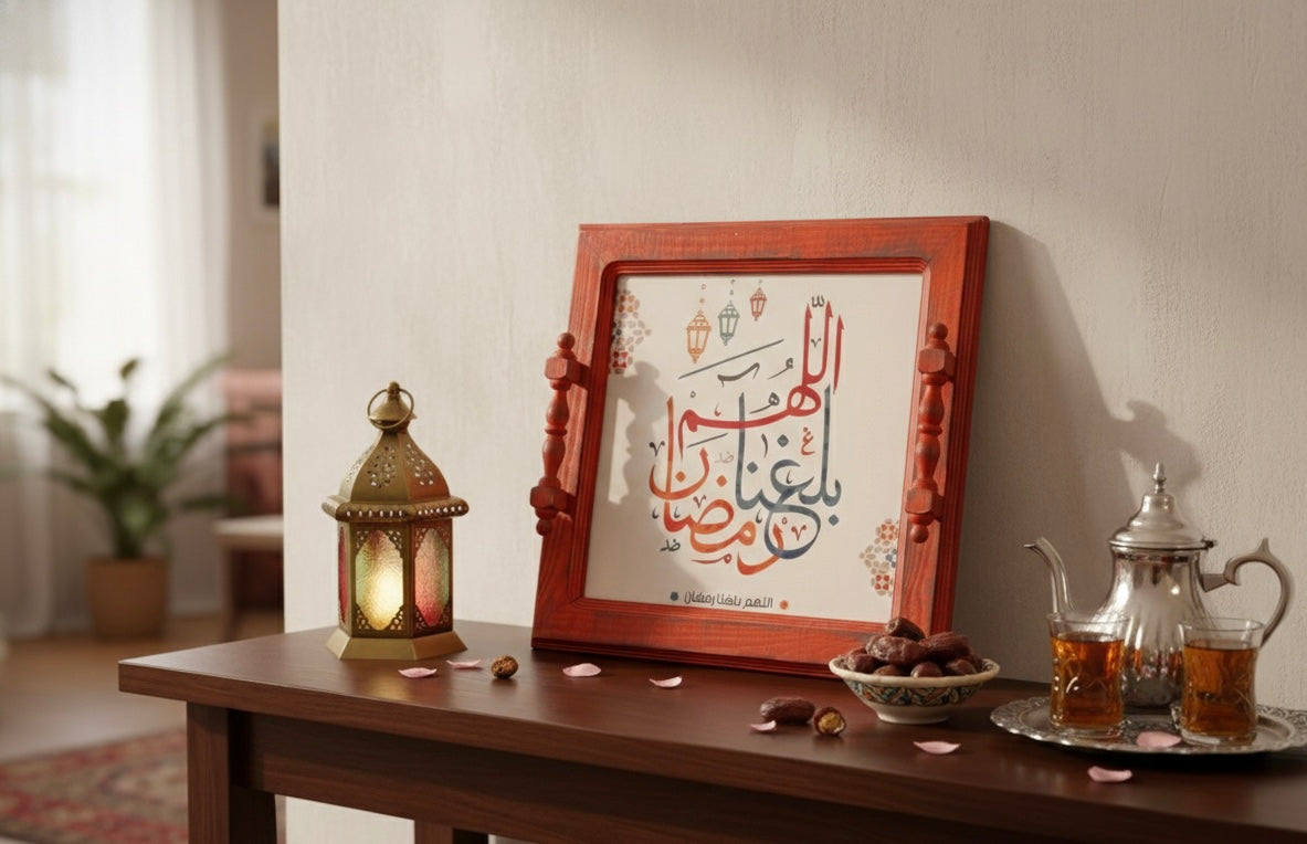 Ramadan Calligraphy Wooden Tray