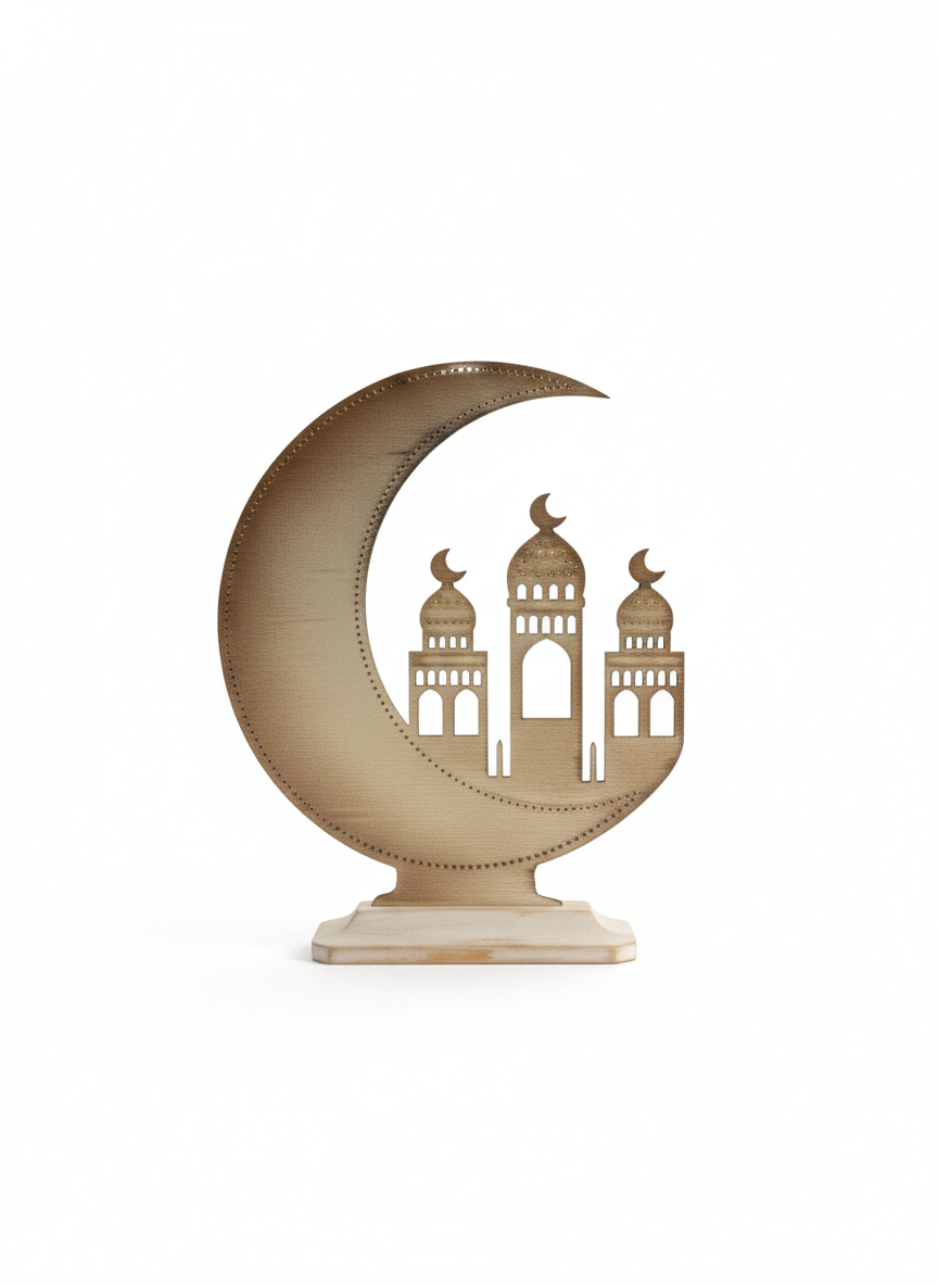 Elegant Ramadan Crescent Tabletop Decor