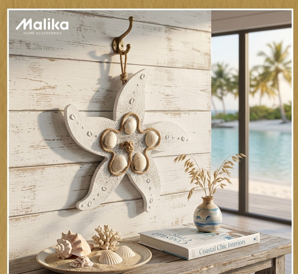 Artisanal Hand-Painted Starfish Wall Decor