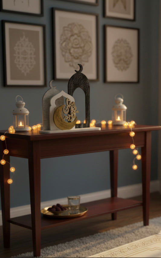 Ramadan Mubarak Layered Mosque Silhouette Stand
