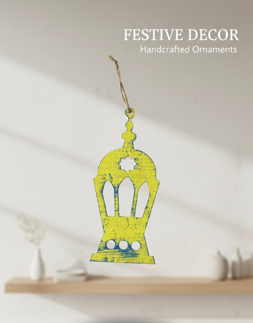 Mini Ramadan Lantern – Hand-Finished Hanging Art