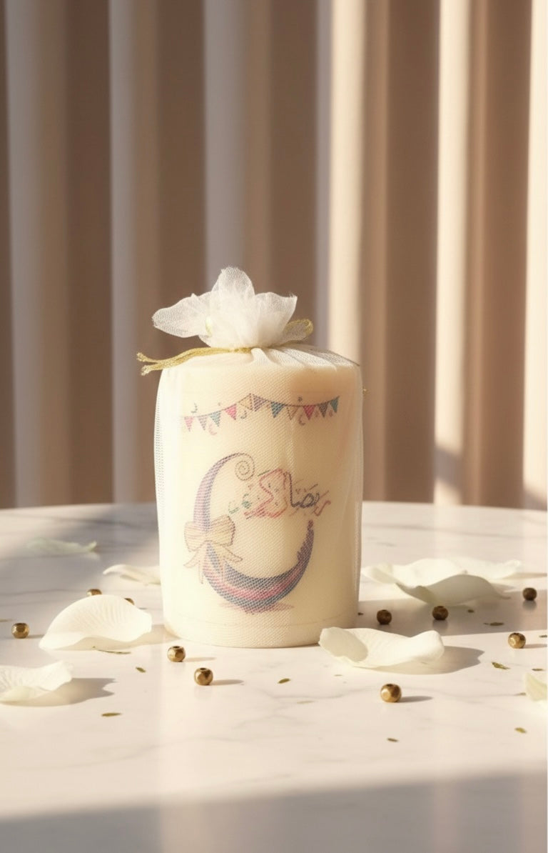 Eternal Glow: Ramadan Calligraphy Keepsake Candle
