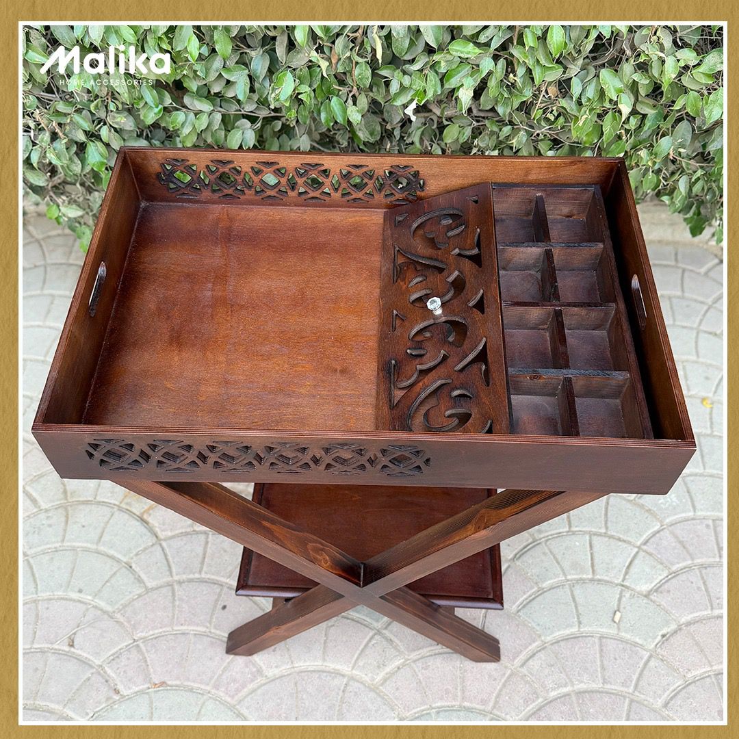 Tea Table with Removable Tray & Tea Box